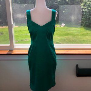 CENIA Kelly Green Sleeveless Sheath Dress Babydoll Quiet Luxury Old Money